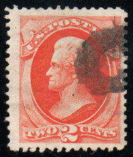 # 178 VF JUMBO, negative "circle in circle" cancel, eye popping color!
