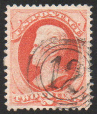 # 183 SUPERB, fancy "12 within circles" cancel, bright color, GEM!