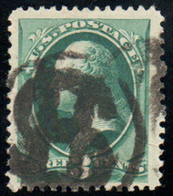 # 184 VF/XF JUMBO, "U.S. monogram forming $ in circle" cancel, robust color, SELECT!