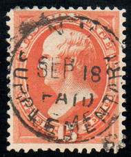 # 189 F-VF, sock on the nose town cancel, vibrant color!