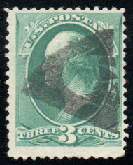 # 207 F-VF, hollowed "circle in triangle" cancel, spectacular color!