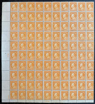 # 433 10c Franklin, F/VF to Fine OG NH, full sheet of 100, SUPER FRESH!