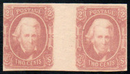 Confed # 8 VF OG NH/H, Gutter Pair, very nice, fresh color!