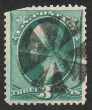 # 158 VF/XF, "circle of triangles" cancel, nice price!