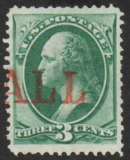 # 158 VF+, orange "PAID ALL" cancel, bold color!