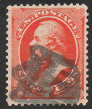 # 160 VF+, "shield w/ bars" cancel, eye popping color!