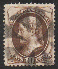 # 161 VF, "circle of triangles" cancel, rich color!