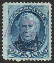 # 179 VF JUMBO, purple "Maltese cross" cancel, thin, lovely margins!