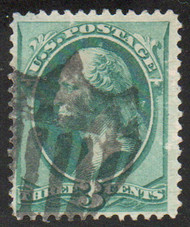 # 207 F-VF, fancy "shield" cancel, fresh color!