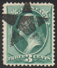 # 184 VF, "pentagon in star" cancel, vibrant color!