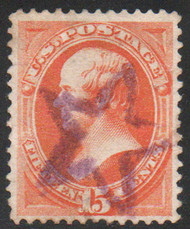 # 189 VF+, negative purple "star" cancel, spectacular color!