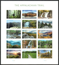 #5960 VF/XF OG NH, Forever Appalachian Trail Full Sheet, vivid colors, SUPER!