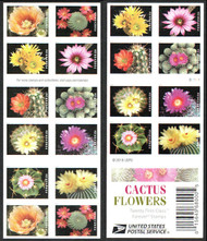 #5350 - 59b VF/XF OG NH, Forever Cactus Flowers Complete Booklet Pane, eye popping colors, CHOICE!