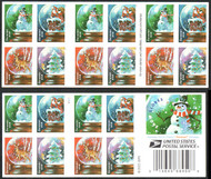 #5819 - 19b VF/XF OG NH, Forever Snow Globes Complete Booklet Pane, lovely color, CHOICE!