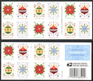 #5941 - 44b VF/XF OG NH, Forever Holiday Joy Complete Booklet Pane, vibrant color, SELECT!