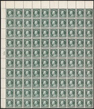 # 434 11c Franklin, Fine+ to F/VF OG NH/Hr, 69 stamps are NH, including both PB's, bold color