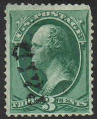 # 158 VF, "PAID" cancel, terrific color!