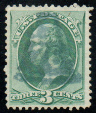 # 147 VF, S-O-N blue bell cancel, lovely color!