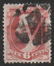 # 148 XF, fancy geometric cancel, nice color!