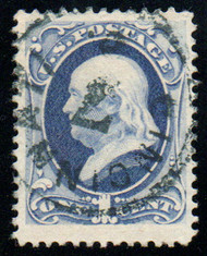 # 156 VF, JUMBO, centered cancel, super stamp!