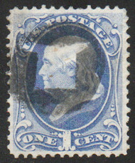 # 156 XF, peek-a-boo reverse hat cancel, small faults, terrific color!