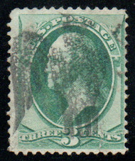 # 158 Fine+, beautifully struck "Eagle" cancel, small tear, terrific color!