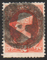 # 178 F/VF, negative "A" cancel, eye popping color!