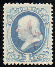 # 182 F/VF, S-O-N purple star in circle cancel, gorgeous color!