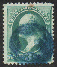 # 184 F/VF, blue negative star cancel, rich color!