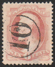 # 186 F/VF, "10" in circle cancel, nice!