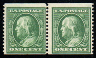 # 352 F/VF OG H, Pair, w/APS (12/08) CERT, a rare certified pair, super color, only buy with a certificate as many altered stamps exist, Fresh!