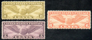 #C 16, C 17, C 19 VF OG NH, vivid color, post office fresh!