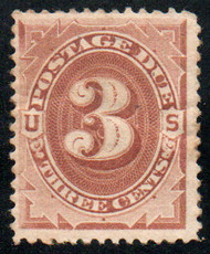 #J 17 F/VF OG Hr, small faults, rich color!