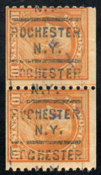 # 497 Fine+, 'Rochester NY' cancel, Line Pair, great color!