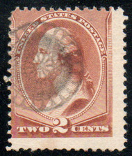 # 210 Fine, wheel of fortune cancel, nice color!