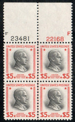 # 834 SUPERB JUMBO OG NH, large top plate block, nice price