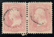 #  64  XF, Pair, w/PF (12/25) CERT, an extremely well centered pair, fresh pink color, quite likely the finest known, SHOWPIECE!
