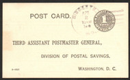 #UZ1 VF/XF, used, USPCC type  O1a, clear dot variety between "OS" in Postal, nice card of this well known variety!
