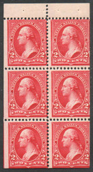 # 279Bj Fine+ OG NH, booklet pane, a very rare never hinged booklet pane, this booklet panes are always off center, Fresh!