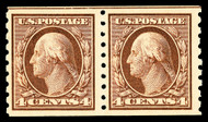 # 395 VF to F/VF OG NH, Pair, w/PF (09/78) CERT, an outstanding coil pair, fresh color, nice!