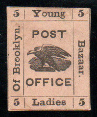 #WV6 F/VF mint no gum, only 30 to 40 (with most being faulty) copies are known to exist, small thin, Nice Looking!
