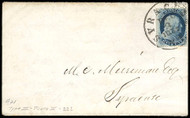 #  21 F/VF, w/PF (11/81) CERT, position 22L4, wide breaks at both top and bottom, nice Syracuse, NY cancel, RARE #21!