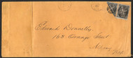 #  87a VF, BISECT, w/PF (2025) CERT, diagonal half used as 1c stamp, some water staining on cover, stamps are nice and fresh, well struck and tied cancel, RARE!