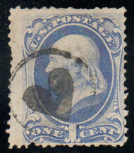 # 134 Fine, heart in circle cancel, beautiful color!