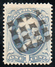 # 156 F/VF, S-O-N grid cancel, great color!