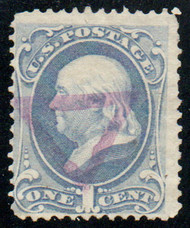 # 156 Fine, purple triangle cancel, gorgeous color!