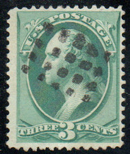 # 158 F/VF, S-O-N grid cancel, beautiful color!