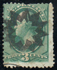 # 158 Fine, sunburst cancel, nice color!