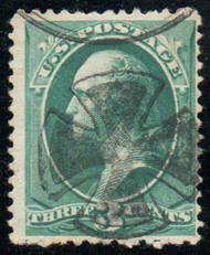 # 207 F/VF, Maltese cross cancel, terrific color!