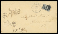#  87c F/VF, w/PF (02/81) CERT, horizontal bisect. Bottom half, Very Fine, ex-Col. McClellan, Faust, RARE!